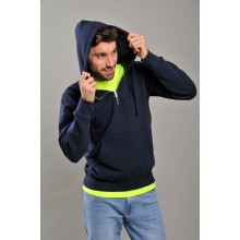 Felpa Stretch con Mezza Zip e Cappuccio - Vesti 